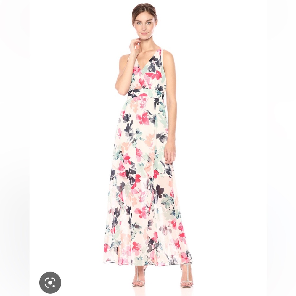 Vince Camuto Women’s Printed Chiffon Maxi Dress Size 6 -